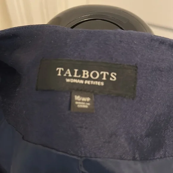 Talbots navy silk jacket 16 WP. - Picture 5 of 5